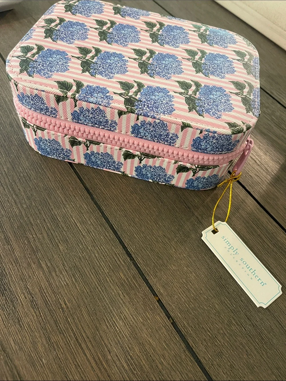 Simply Southern Pink & Blue Hydrangea Zip Case